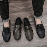 Mocassins pour hommes de style britannique, chaussures décontractées légères avec semelle intérieure en PU souple, respirantes, style décontracté, semelle souple pour l'été