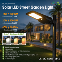 Lampadaire solaire 150LM/W à haut rendement lumineux avec 3 températures de couleur, matériau ignifuge V0, tout-en-un, garantie 3 ans pour routes et parkings