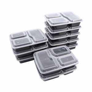 Supplier Take Out Lunch Manufacturer Price Storage Serving 3 Compartment Disposable Fba Free Food Packaging Plastic Containers