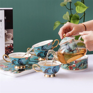 Set di tazze da <span class=keywords><strong>caffè</strong></span> in porcellana cinese in stile europeo con tazza da <span class=keywords><strong>caffè</strong></span> <span class=keywords><strong>e</strong></span> piattino in ceramica creativa di fascia alta - Product Image 3