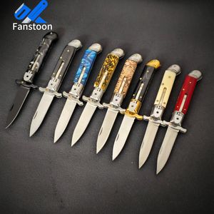 Coltello Pieghevole Personalizzato per Esterni ad Alta Durezza 53HRC, Lama in Acciaio Inox 3Cr13, Manico in Legno, Coltello per Autodifesa AKC - Product Image 1