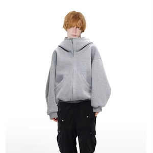 Sweat-shirts à capuche surdimensionnés en molleton de polyester épais pour l'hiver, personnalisables avec logo imprimé sur le devant, pour hommes et femmes - Product Image 1