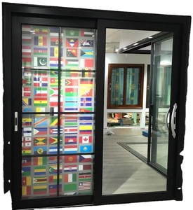 Precio de Venta de Puerta Batiente de Vidrio Comercial con Marco de <span class=keywords><strong>Aluminio</strong></span> para Exteriores - Product Image 3