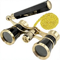 Binoculares de Ópera 3X25 para Mujer, con Cadena Ajustable, Portátiles, Vintage, Compactos, para Adultos, Conciertos, Ópera