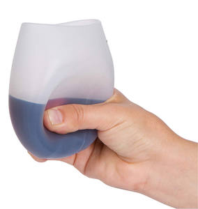 カスタム食品グレードの卵形シリコンワイングラス折りたたみ式ウォーターティーカップ壊れないビールウイスキーグラスドリンクウェアシリコンカップ - Product Image 2