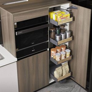 Gabinetes de Cocina Modernos Multifuncionales de Madera de Abedul Maciza de Alta Calidad con Color y Tamaño Personalizados y Diseño Gratuito - Product Image 4