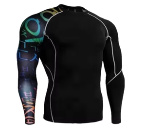 Vêtements de sport fitness Rash Guards sublimés sur mesure <span class=keywords><strong>Mma</strong></span> Bjj manches longues pour homme - Product Image 1