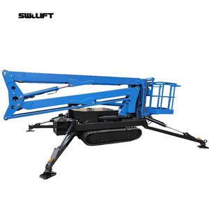 Elevador articulado sobre orugas de araña todo terreno de 10-24M, plataforma de trabajo aéreo, chasis de orugas, elevador telescópico hidráulico eléctrico - Product Image 5