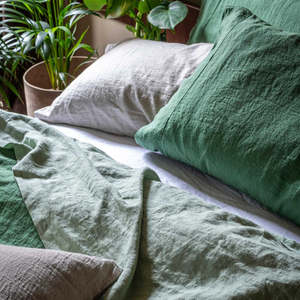Bán buôn GOTS 100% Pháp lanh thiên nhiên bộ đồ giường Linen Sheets Set và Duvet cover sets gối - Product Image 1