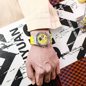 นาฬิกากลไกหรูหรากันน้ำเรืองแสงสำหรับผู้ชายสายรัดยางแบบมัลติฟังก์ชันดวงจันทร์ปรับแต่งได้ตามต้องการ - Product Image 6