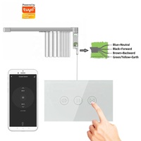 SLS US Standard Zigbee interrupteur de rideau intelligent 10A Max courant verre écran tactile volet roulant électrique pour télécommande Tuya