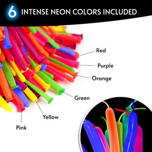 Neon Glow UV Reactive Fluorescent Foil Balloons Glossy Finish Letter Shape Black Light Party Decorations for Birthday - Product Image 2