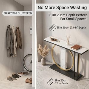 Light Luxury Foyer Tables Italian Style Wall Mounted Banner Entrance Door <b>Console</b> Table Supply Table Marble Rock Cabinet - Product Image 3