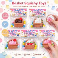 Jouet Squishy en TPR en forme de panier, jouet promotionnel à rebond lent, anti-stress, plusieurs couleurs, vente en gros personnalisée, directement de l'usine