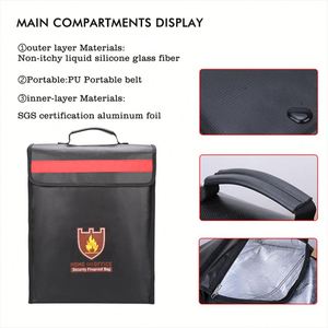 Wholesale Fireproof Briefcase From China Factory for Secure Storage of <b>Documents</b> Laptops Valuables Batteries - Product Image 2