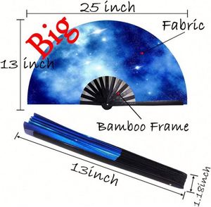 Grands éventails pliants 33 cm SHADE Design en bambou haut de gamme, éventail artisanal en bambou - Product Image 5