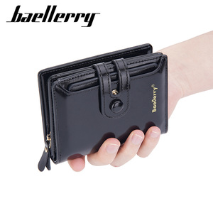 กระเป๋าสตางค์ผู้หญิงแบรนด์ Baellerry หนัง PU ขนาด 5 นิ้ว ช่องใส่บัตรหลายช่อง กระเป๋าใส่เหรียญแบบมีหัวเข็มขัด สีพื้น คอลเลคชั่นฤดูใบไม้ผลิ 2023 - Product Image 5