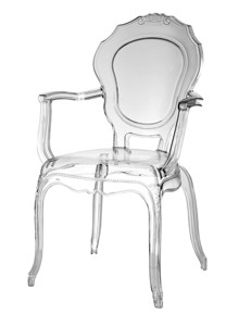 Chaises de princesse <span class=keywords><strong>La</strong></span> <span class=keywords><strong>Belle</strong></span> Époque en résine PC transparente/fumée/noire - Product Image 2