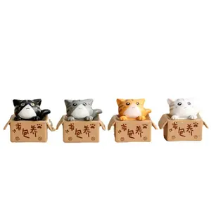 Nette Mini-Katze Ornament Garten Kätzchen Ornament Geschenk für Kinder Kinder Baby Zimmer Dekoration Spielzeug Miniatur Figuren Home Decor