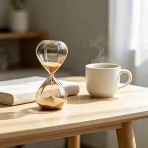 Clessidra in Vetro Sfaccettato con Sabbia Dorata, Timer da 15/30 Minuti, Decorazione da Scrivania per Ufficio e Studio, Regalo - Product Image 5