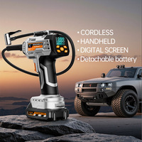 Car Tyre Inflator Pump Handheld Tire Inflator Portable Air Compressor LED Light ABS Tire Pressure Monitor Digital Pressure Gauge