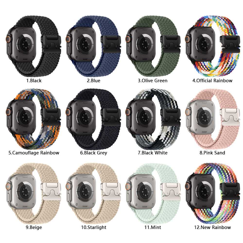 Braided Solo Loop Watch Strap for Iwatch Series 11-1 Ultra, Braided Solo Loop Watch Band for Apple 38/40/41/42/44/45/49mm