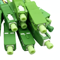 Paquete de 12 unidades de cable de fibra óptica simplex monomodo de 0.9 mm, SX SM SC/APC, 12 colores, G657A1, baja pérdida, 1 metro