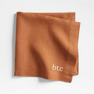 Luxury French 100% Pure Flax Dining <b>Table</b> <b>Cloth</b> Hemstitch Placemat <b>Linen</b> Napkins with Embroidered for Hotel Festival - Product Image 2