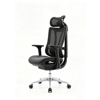 Chaise de bureau grande et robuste de 500 lb avec repose-pieds, chaise ergonomique en maille résistante avec coussin large et appui-tête