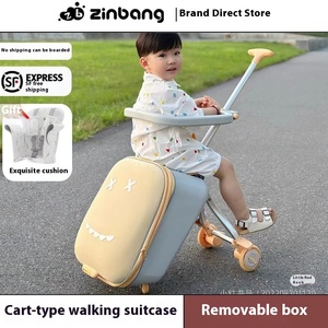 Sports de plein air et divertissements Valise à roulettes pour bébés garçons et filles Montable Paresseux Marche Valise à bagages - Product Image 4