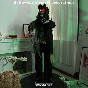 Decoración Animada de Pirata Capitán con Movimiento por Inducción Eléctrica para Halloween, Adorno con Ojos Brillantes para Fiestas - Product Image 2