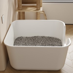 Custom-made <b>large</b> semi-enclosed cat litter <b>box</b>, heightened open design, <b>large</b> space, splash-proof cat litter <b>box</b>, <b>large</b> cat - Product Image 4