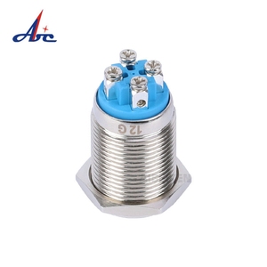 16mm không thấm nước Chốt đẩy nút chuyển đổi cao đầu phẳng với vít 4pins 1NO thường mở Nút chuyển đổi dẫn ánh sáng cho xe - Product Image 6