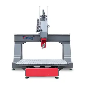 Fabrika otomatik 5 eksen 3D salıncak mili satılık 360 derece Cnc Router oyma makinesi