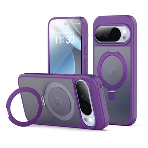 เคสโทรศัพท์มือถือแบบแม่เหล็กสำหรับชาร์จไร้สาย ป้องกันการกระแทก สำหรับ Google Pixel <span class=keywords><strong>8</strong></span> 9 10 Pro XL แบบไฮบริดสองชั้น พร้อมขาตั้งวงแหวน - Product Image 1