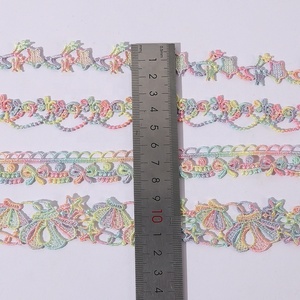ลูกไม้<span class=keywords><strong>ป</strong></span>ักลายละลายน้ำได้ ขนาด 1.8-4 ซม. ลายรุ้งไล่สี ลายดาว ผีเสื้อ เปลือกหอย สำหรับตกแต่งเสื้อผ้า - Product Image 1