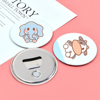 Cadeaux en métal cool personnalisés ouvre-bouteille de canette de bière bouton badge aimant de réfrigérateur