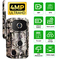 Nuage cellulaire sans fil sauvage Scouting Game Trail Camera GPS 940NM No Glow IR LEDs Carte Sim gratuite IP65 4G LTE Hunting Trail Camera