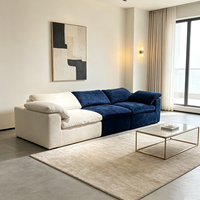 Ensemble de canapés modulaires pliables modernes, équipés de coussins, emballage sous vide, canapé gain de place pour appartement, salon