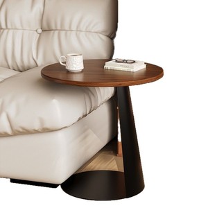 Walnut Solid Wood <b>Side</b> <b>Table</b> Round Minimalist Design For Living Room <b>Sofa</b> Corner Use - Product Image 5