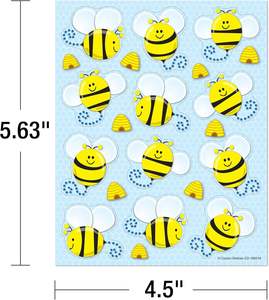 สติกเกอร์ผึ้งบัมเบิลบีสำหรับเด็กแมลงที่มีลมพิษสำหรับงานฝีมือฤดูใบไม้ผลิสมุดติดรูปขวดน้ำตารางรางวัลสำหรับครู - Product Image 2