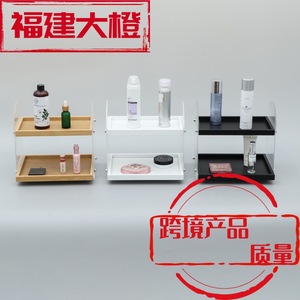 Acrylic Display Rack Two Tier Rectangle Office Organizer Storage <b>Shelf</b> <b>Desktop</b> Stand Type Multipurpose - Product Image 3