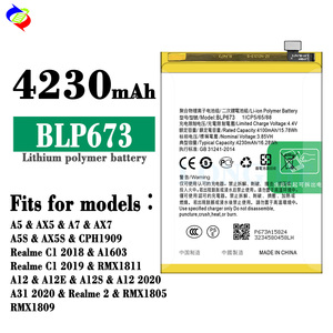 BLP673<span class=keywords><strong>ความ</strong></span><span class=keywords><strong>จุ</strong></span>เต็มรูปแบบสำหรับ <span class=keywords><strong>OPPO</strong></span> A3S A7 A5 A5S A8 AXS AX7 A7N oM/odm ยอมรับแบตเตอรี่ดิจิตอล4230mAh สำหรับ <span class=keywords><strong>OPPO</strong></span> - Product Image 2