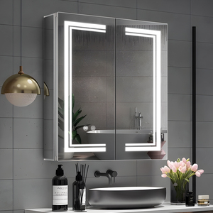2025 nouveau design <span class=keywords><strong>armoire</strong></span> à miroir en aluminium LED <span class=keywords><strong>de</strong></span> haute qualité pour salle <span class=keywords><strong>de</strong></span> bain <span class=keywords><strong>avec</strong></span> désembuage <span class=keywords><strong>et</strong></span> <span class=keywords><strong>prise</strong></span> <span class=keywords><strong>de</strong></span> rasoir USB intégrée - Product Image 1