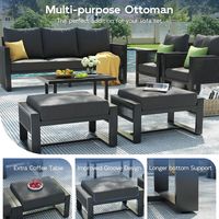 Hochwertiges Aluminium Outdoor-Patio-Möbelset Rattan Wicker Rope Outer Sofa Set Wasserdicht Modern
