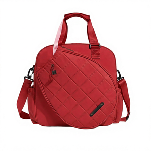 Bolsa Deportiva Acolchada de Nailon con Cierre de Cremallera y Correa para el Hombro en Colores Rosa, Morado, Naranja, Verde Azulado, Blanco y Negro - Product Image 5