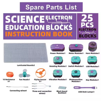 Ensemble de blocs de construction électroniques STEM EPT, kit de découverte électronique DIY, projet scientifique physique, jouet pour enfants de 6 ans et plus