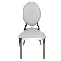 Fournisseur de meubles de Foshan, chaise de banquet dorée pour mariage, chaise de réception ronde en acier inoxydable pour événements et mariages