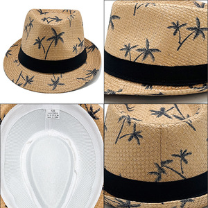 Chapeau Panama à motif personnalisé, chapeau de jazz unisexe à large bord en paille de papier, chapeau de soleil d'été pour la plage et les activités de plein air - Product Image 2