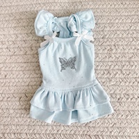 Paillettes diamant Pet T-shirt Schnauzer chat été gilet chien vêtements pour animaux de compagnie arc petite et moyenne taille chien vêtements